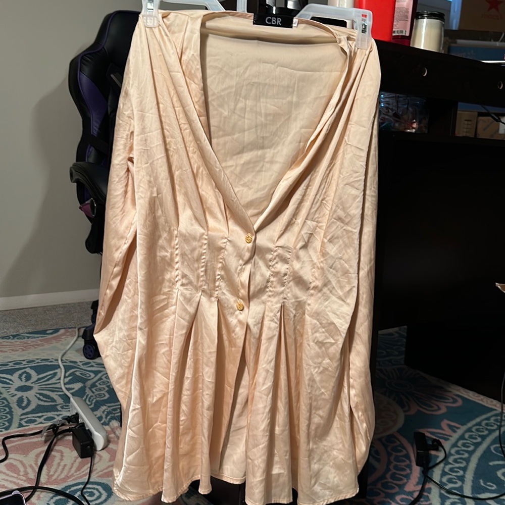 Champagne long sleeve dress